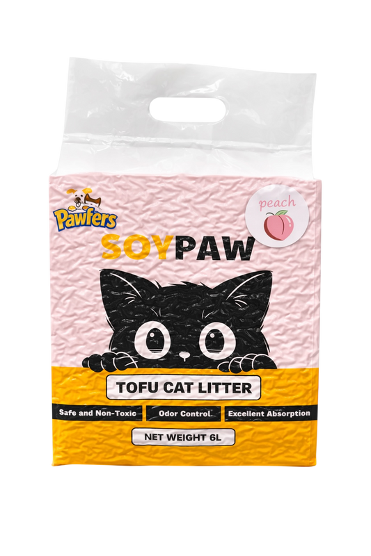 Pawfers SoyPaw Tofu Cat Litter Peach 6l